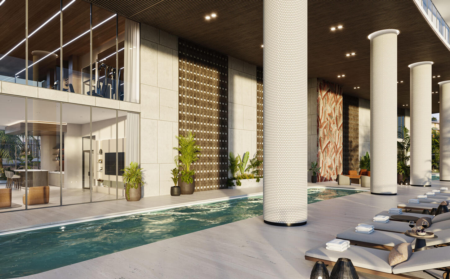 Cubierta de la piscina